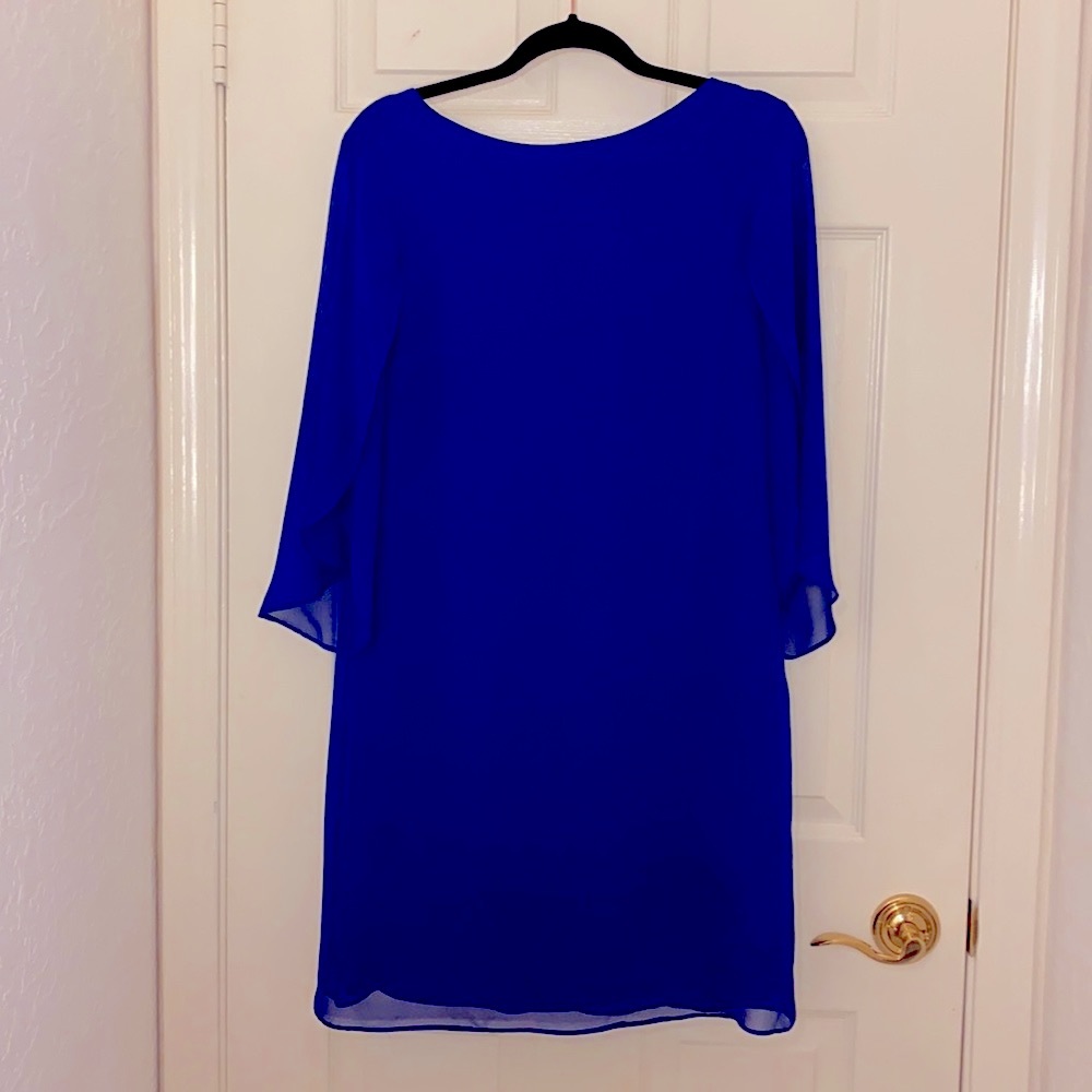 Cocktail Dress with open mesh sleeves